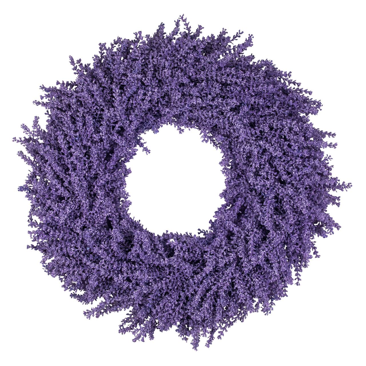 Purple Lavender Artificial Floral Spring Wreath